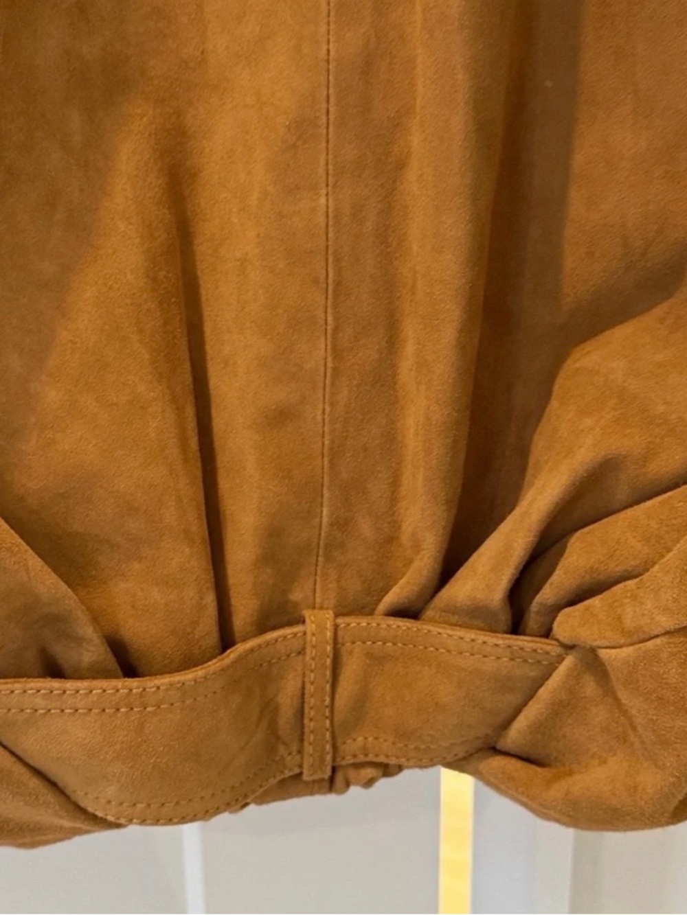 Free People Sonny Suede Pullover jacket 1/2 zip Tan sz S oversized New with tag - Picture 9 of 13